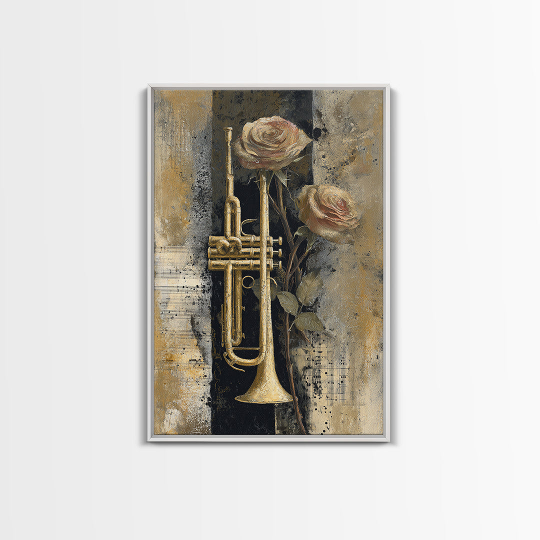 Headphones Around a Glowing Record Canvas Print, Music Studio Art, Painting from Photo, Studio Decor, Fine Art, Rhythm, MSA-2x3-91