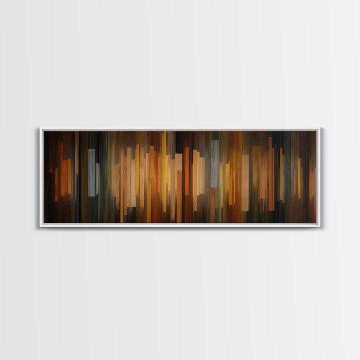 Abstract Rhythm Lines Like Painted Music Framed Canvas Print, Music Studio Art, Music Lover Gift, Studio Decor, Rhythm, MSA-3x1-15