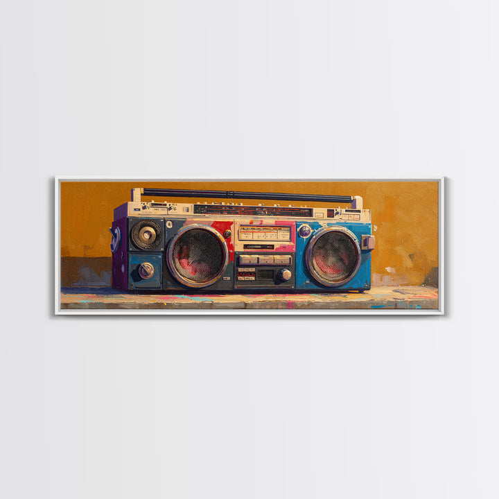 Hip Hop Boombox Canvas Print, Music Studio Art, Digital Download Art, Studio Decor, Fine Art, Rhythm, Music Lover Gift, MSA-3x1-33