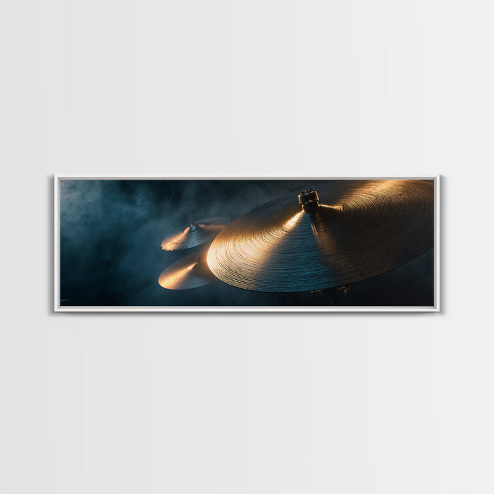 Gold Cymbal Closeup Canvas Print, Music Studio Art, Gallery Decor, Studio Decor, Fine Art, Rhythm, Contemporary Art, Wall Art, MSA-3x1-40
