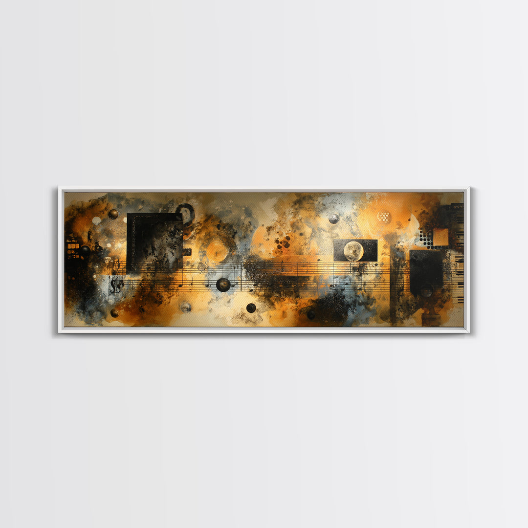 Soundproof Foam Pattern Transformed into Art Canvas Print, Music Studio Art, Art Commission, Studio Decor, Fine Art, Rhythm, MSA-3x1-83