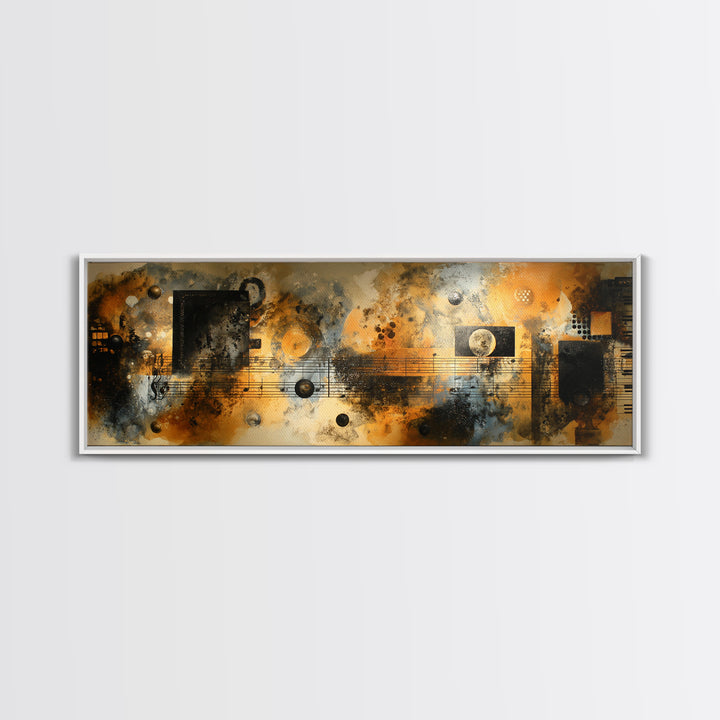 Soundproof Foam Pattern Transformed into Art Canvas Print, Music Studio Art, Art Commission, Studio Decor, Fine Art, Rhythm, MSA-3x1-83