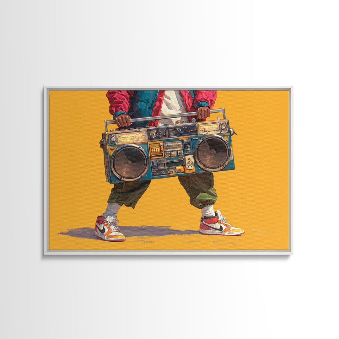 Hip Hop Boombox Canvas Print, Music Studio Art, Music Posters, Studio Decor, Fine Art, Rhythm, Music Lover, Gallery Decor, MSA-3x2-21
