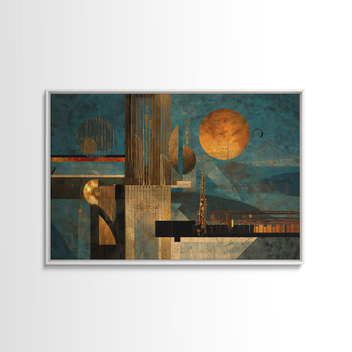 Album Cover Abstract Grid Canvas Print, Music Studio Art, Custom Painting, Studio Decor, Abstract Art, Rhythm, Man Cave Decor, MSA-3x2-22