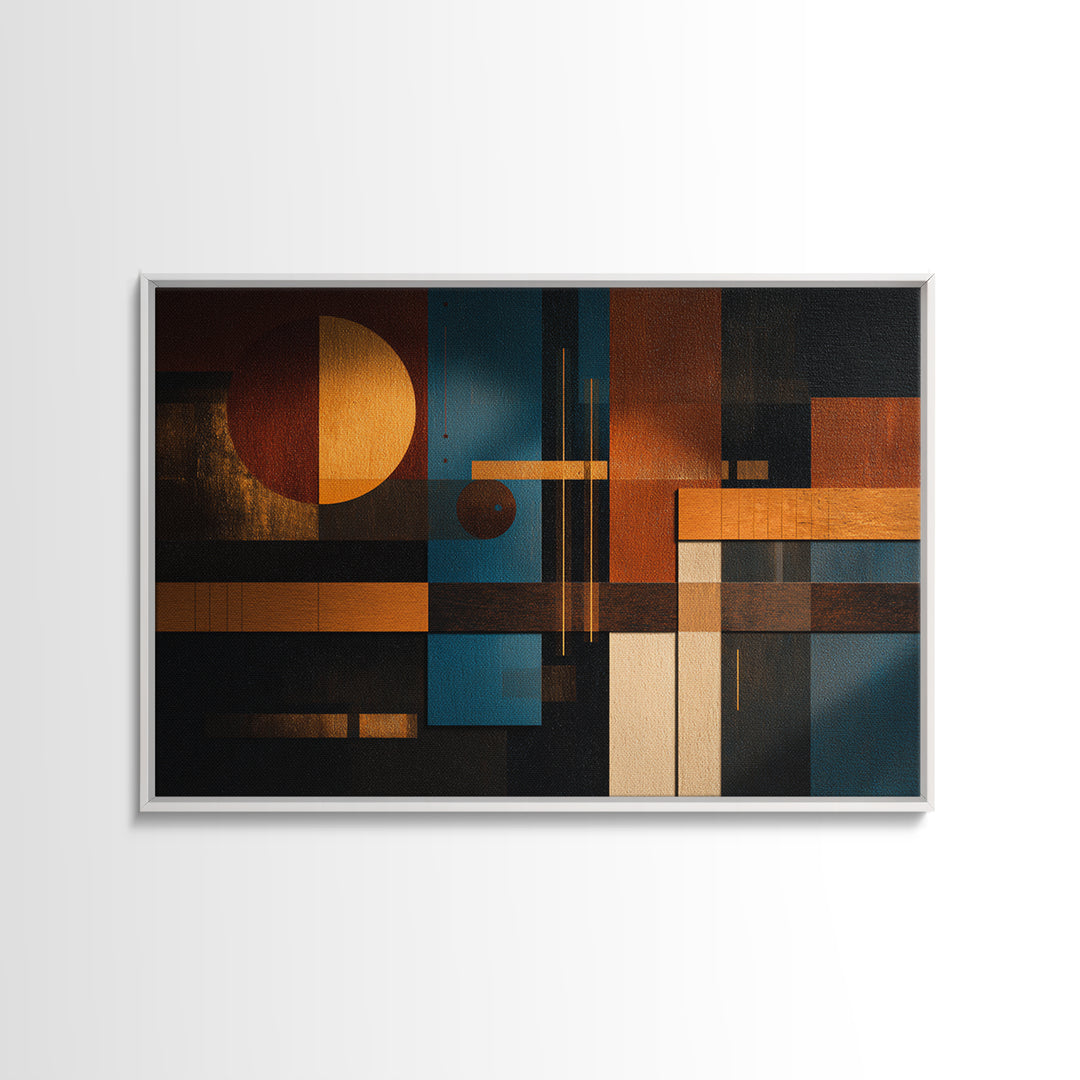 Album Cover Abstract Grid Framed Canvas Print, Music Studio Art, Wall Art Printable, Studio Decor, Abstract Art, Rhythm, MSA-3x2-46