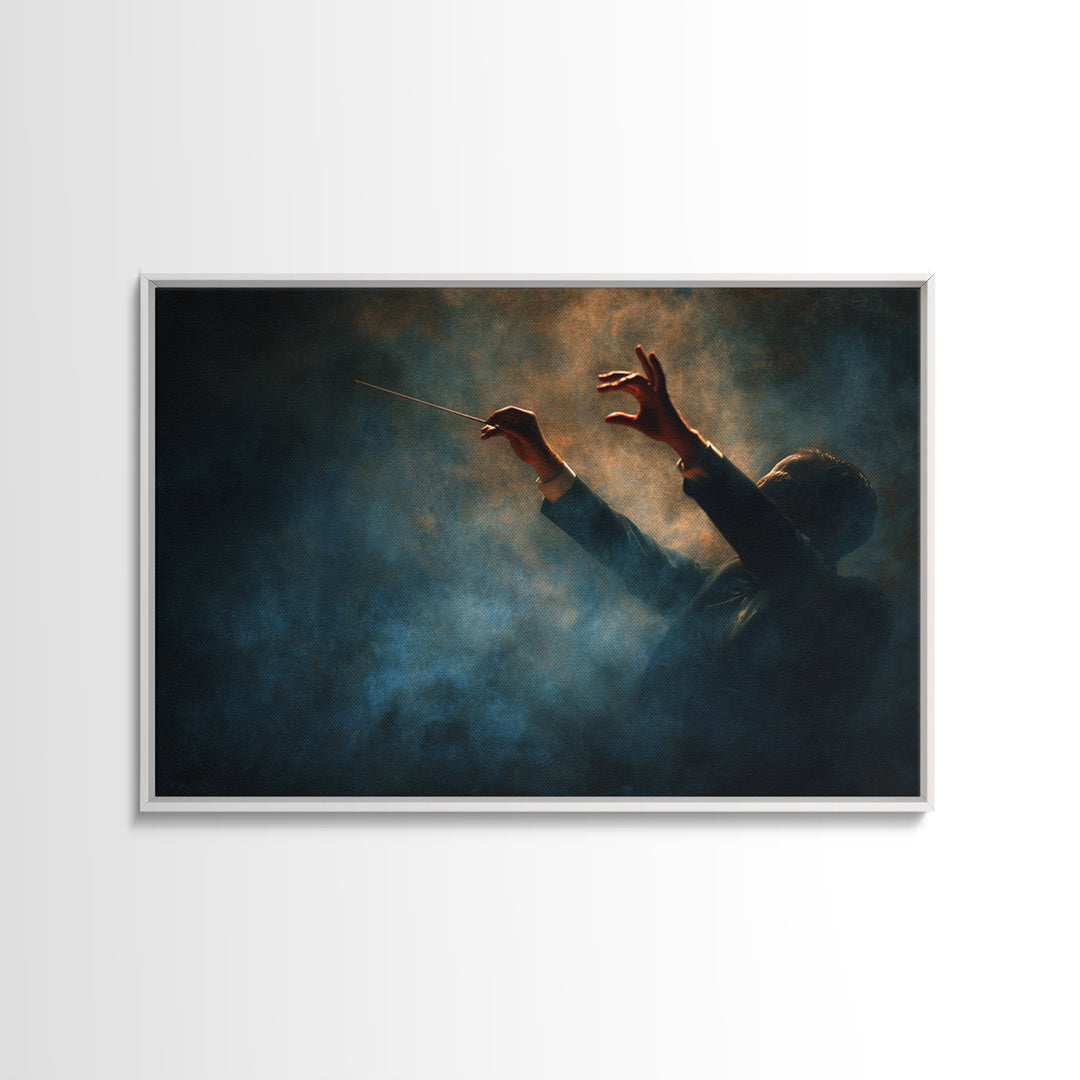 Orchestra Conductor Hands Canvas Print, Music Studio Art, Modern Decor, Studio Decor, Fine Art, Rhythm, Home Decor, Wall Decor, MSA-3x2-72