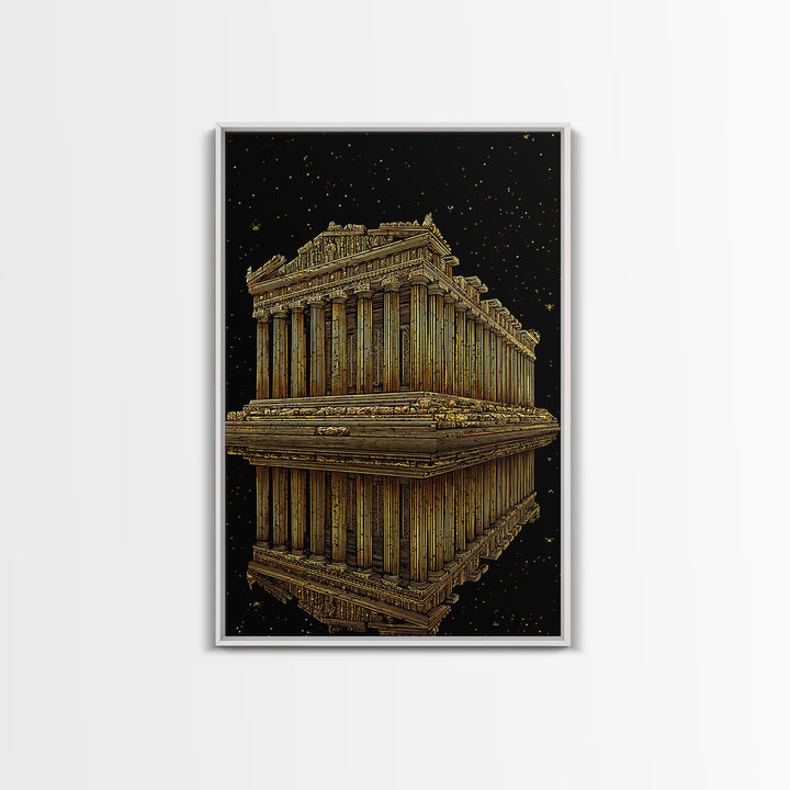 The Parthenon of Stars – Reflections of an Ancient Empire, Canvas Art, Canvas Gold Print, Canvas Wall Art, Man Cave Decor