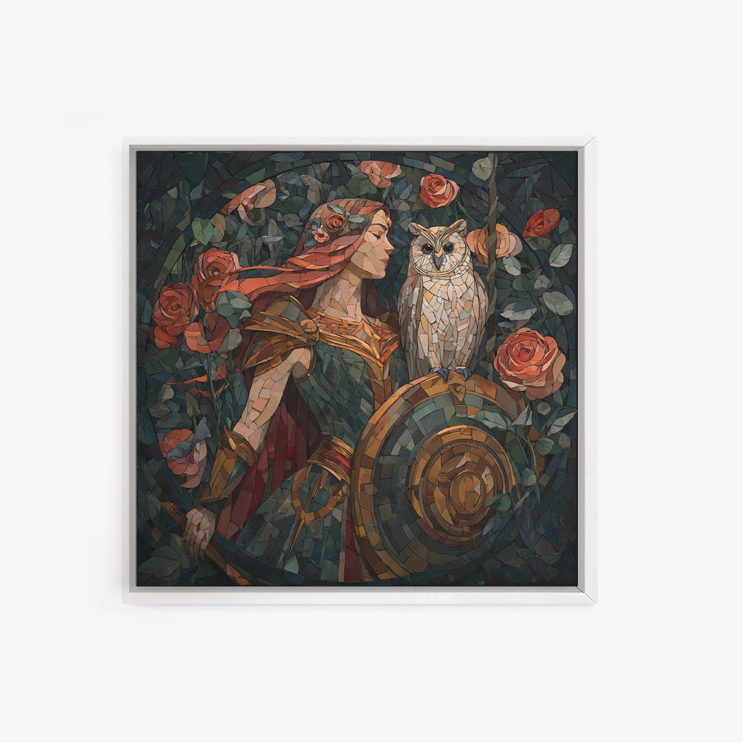 Athena Warrior Woman Canvas Print, Mythological Art, Statement Artwork, Living Room Decor, Fine Art, Legend, Wall Decor, MYT-1x1-98