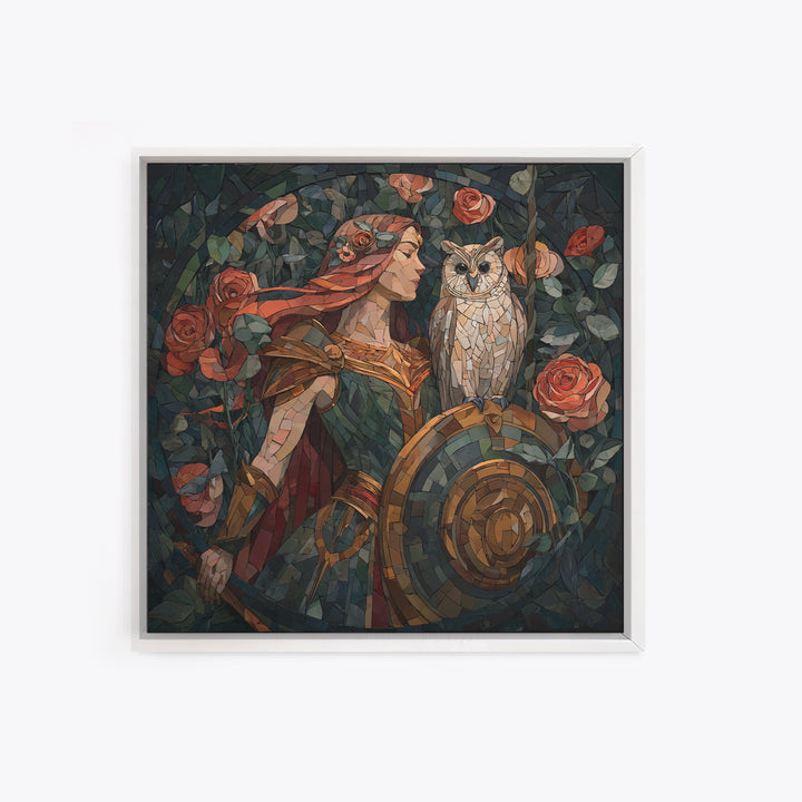 Athena Warrior Woman Canvas Print, Mythological Art, Statement Artwork, Living Room Decor, Fine Art, Legend, Wall Decor, MYT-1x1-98
