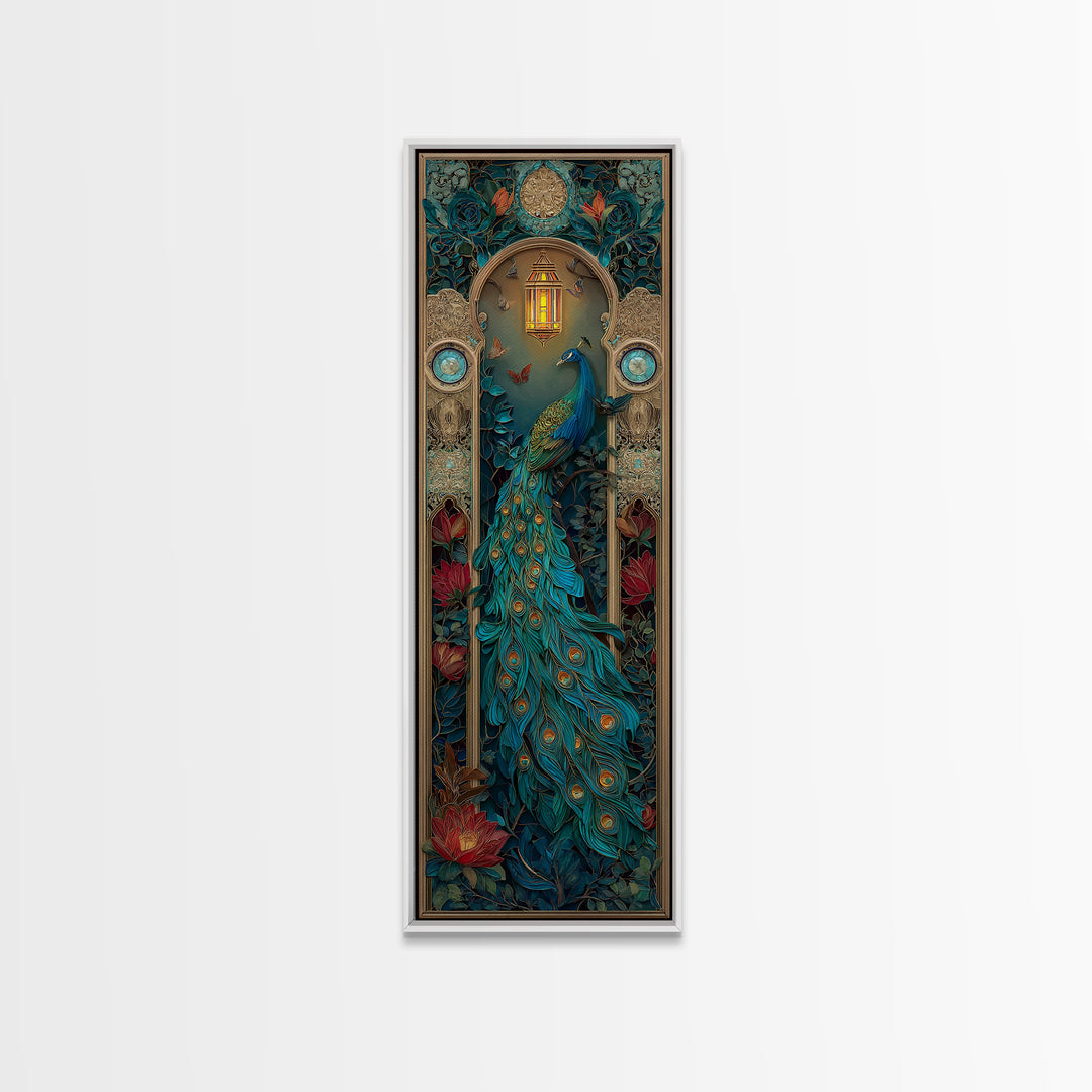 Hera Peacock Symbolism Canvas Print, Mythological Art, Dark Academia Decor, Living Room Decor, Fine Art, Legend, Gallery Decor, MYT-1x3-10