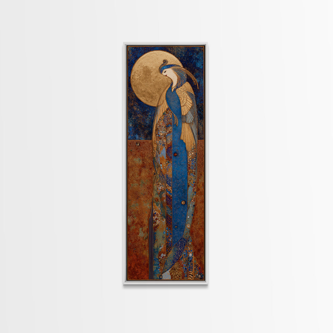 Phoenix Rising from Ashes Canvas Print, Mythological Art, Art, Living Room Decor, Fine Art, Legend, Gothic Home Decor, MYT-1x3-25