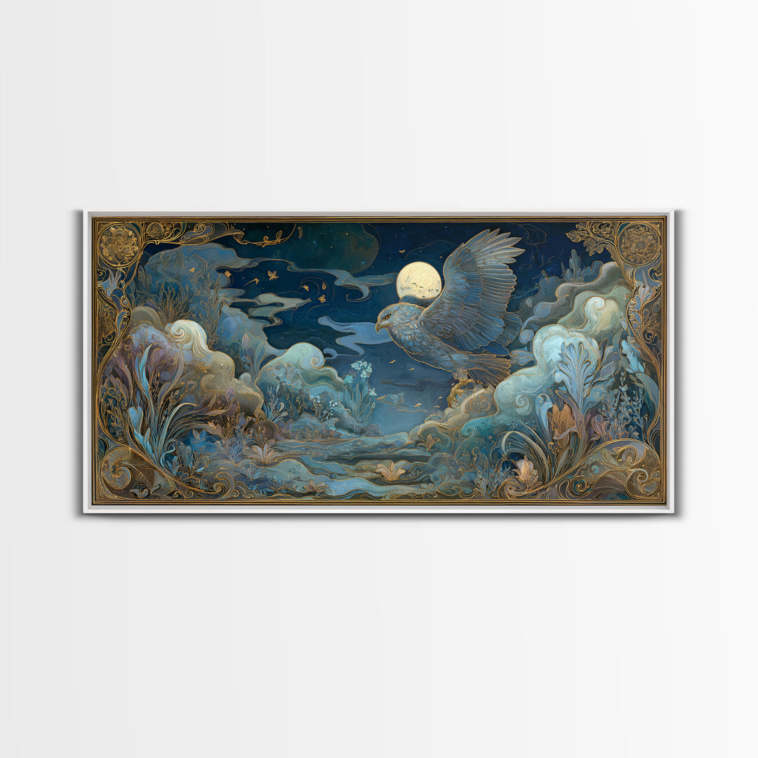 Zeus Eagle and Thundercloud Composition Framed Canvas Print, Mythological Art, Decor, Living Room Decor, Fine Art, Legend, MYT-2x1-43