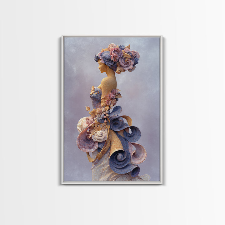 Roman Venus Figure Framed Canvas Print, Mythological Art, Statement Artwork, Living Room Decor, Fine Art, Legend, Wall Decor, MYT-2x3-2
