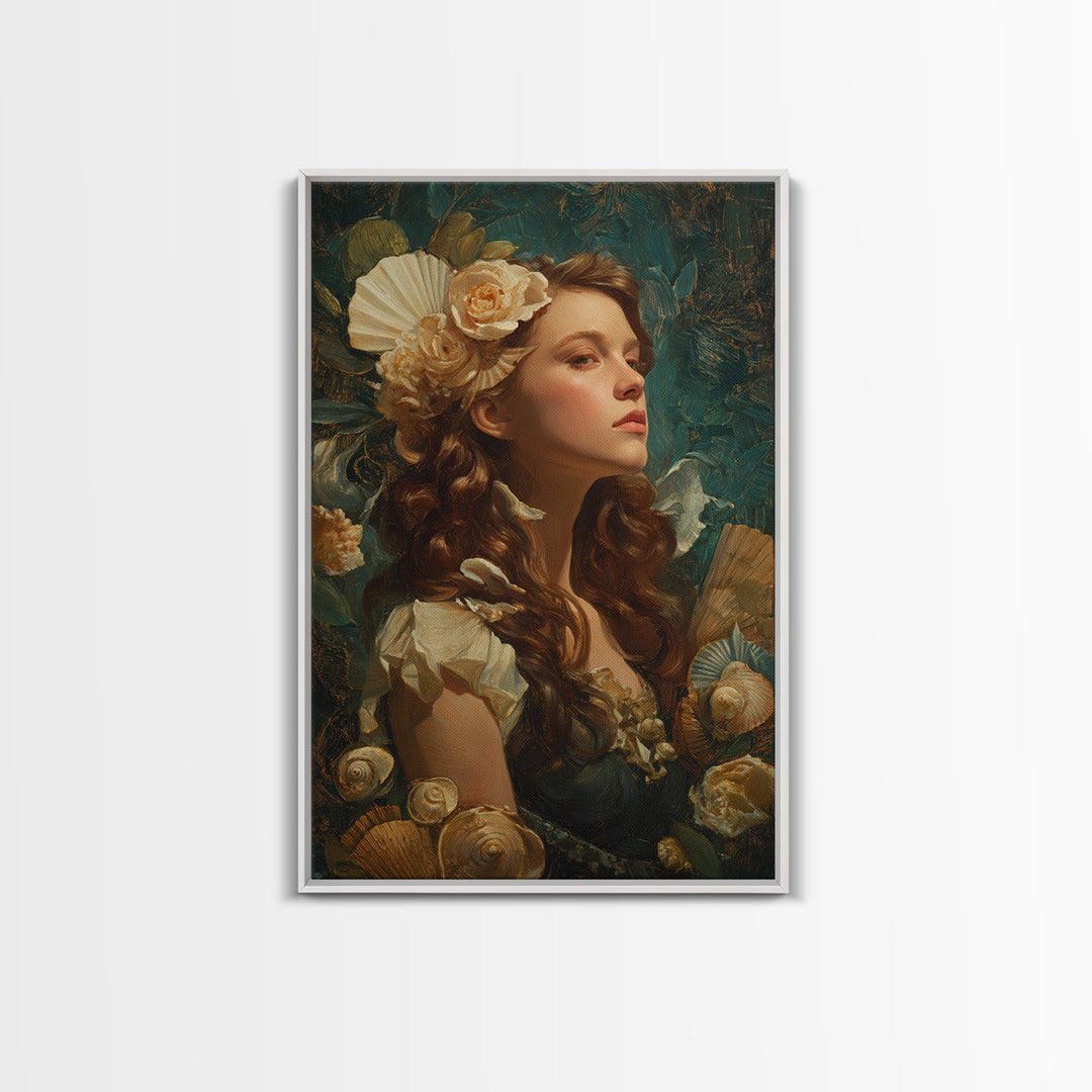 Roman Venus Figure Framed Canvas Print, Mythological Art, Statement Artwork, Living Room Decor, Fine Art, Legend, Wall Decor, MYT-2x3-26