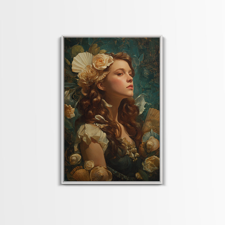Roman Venus Figure Framed Canvas Print, Mythological Art, Statement Artwork, Living Room Decor, Fine Art, Legend, Wall Decor, MYT-2x3-26
