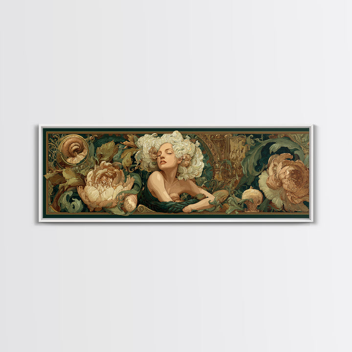 Roman Venus Figure Framed Canvas Print, Mythological Art, Artwork, Living Room Decor, Fine Art, Legend, Gallery Wall Art, MYT-3x1-82