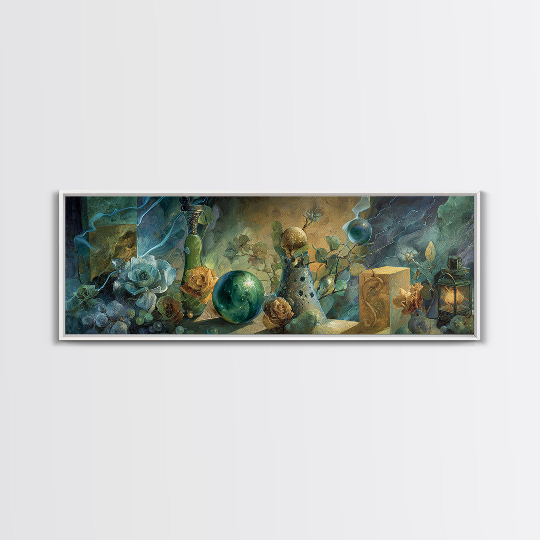 Thor Hammer and Lightning Still Life Canvas Print, Mythological Art, Bedroom Wall Art, Living Room Decor, Fine Art, Legend, MYT-3x1-98