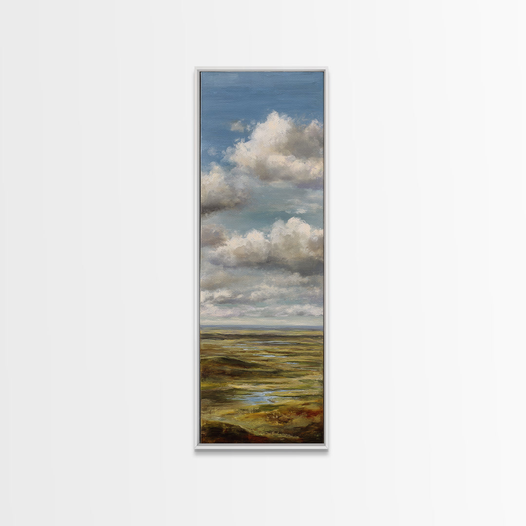 Storm Clouds over a Rolling Prairie Canvas Print, Nature Art, Landscape Art, Living Room Decor, Fine Art, Nature, Boho Decor, NAT-1x3-26