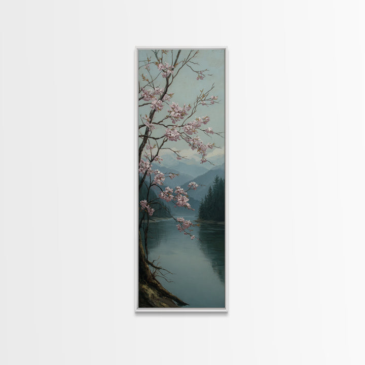 Spring Cherry Blossoms Canvas Print, Nature Art, Room Decor, Living Room Decor, Fine Art, Nature, Wall Hangings, NAT-1x3-28