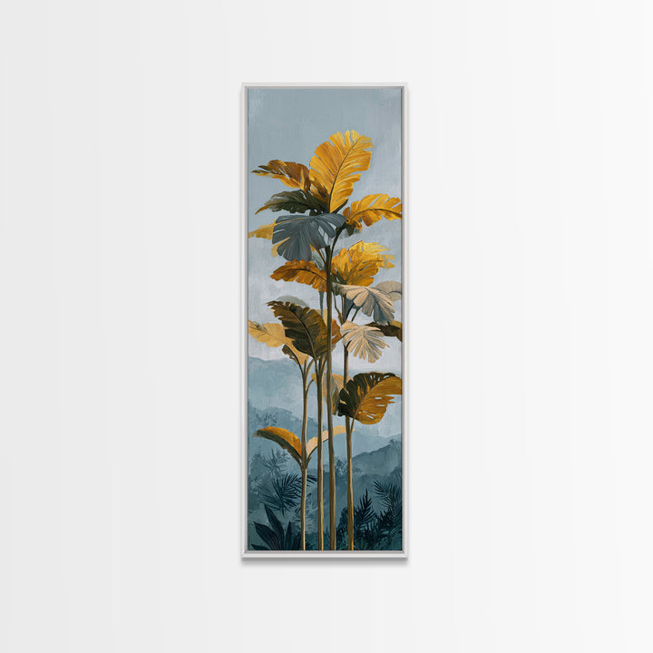 Tropical Jungle Leaves Canvas Print, Nature Art, Artwork, Living Room Decor, Fine Art, Nature, Landscape Art, Botanical Art, NAT-1x3-33