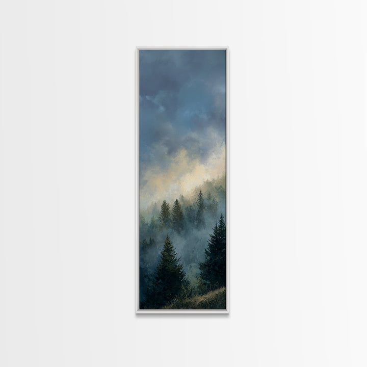 Moody Pine Forest Canvas Print, Nature Art, Art Print, Living Room Decor, Fine Art, Nature, Printable Wall Art, Wall Hangings, NAT-1x3-77