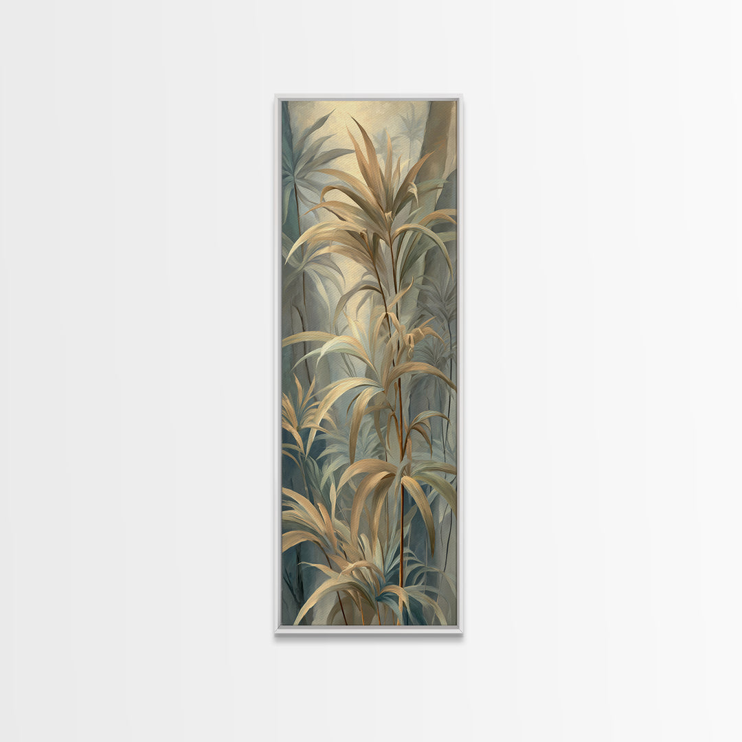 Tropical Jungle Leaves Canvas Print, Nature Art, Wood Wall Art, Living Room Decor, Fine Art, Nature, Digital Download Art, NAT-1x3-81