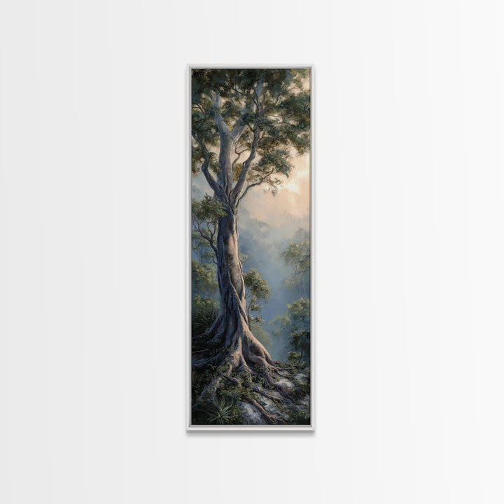 Tree of Life Canvas Print, Nature Art, Bird Wall Art, Living Room Decor, Watercolor Art, Nature, Textured Painting, NAT-1x3-99