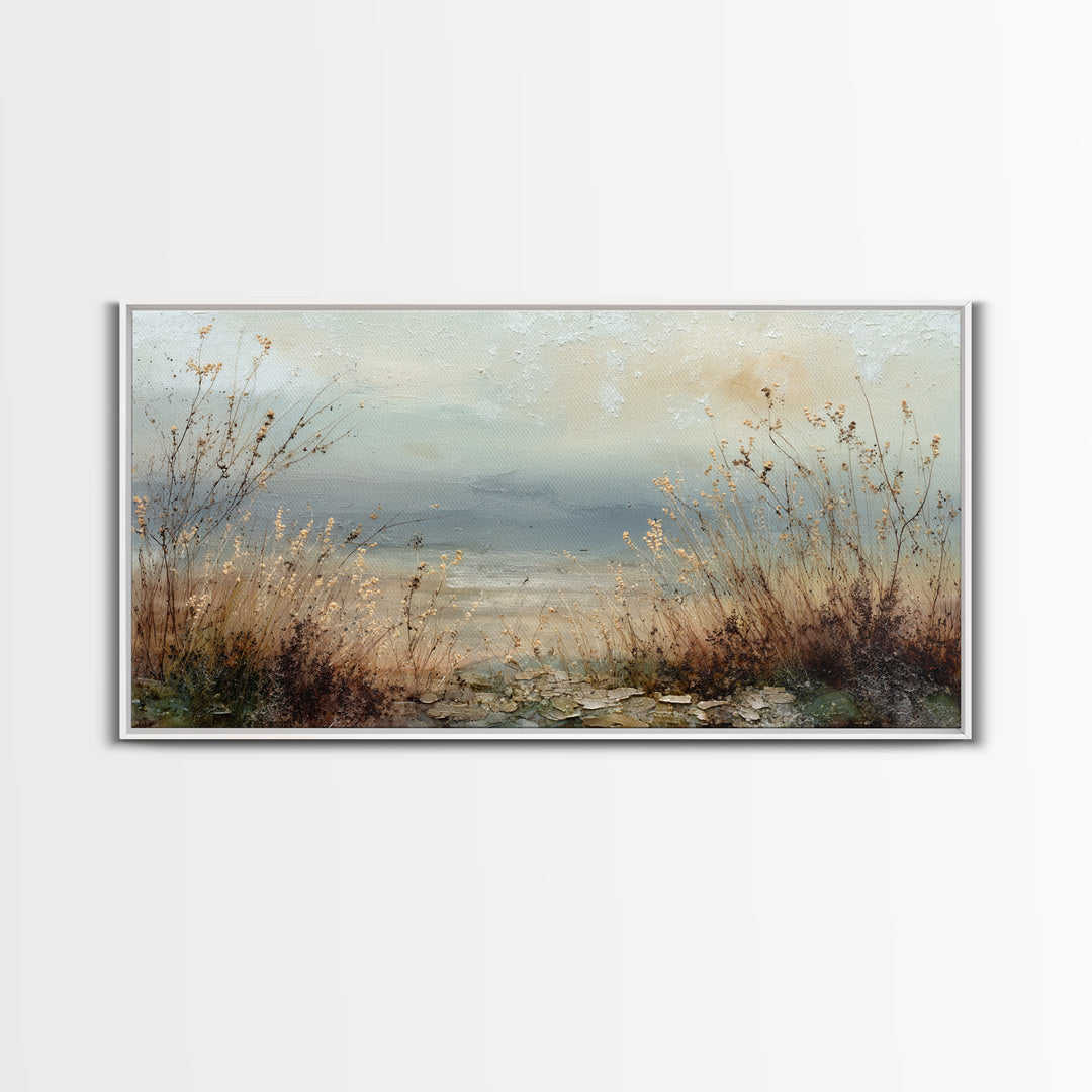 Bees Circling Lavender Blossoms Framed Canvas Print, Nature Art, Printable Wall Art, Living Room Decor, Fine Art, Nature, NAT-2x1-91