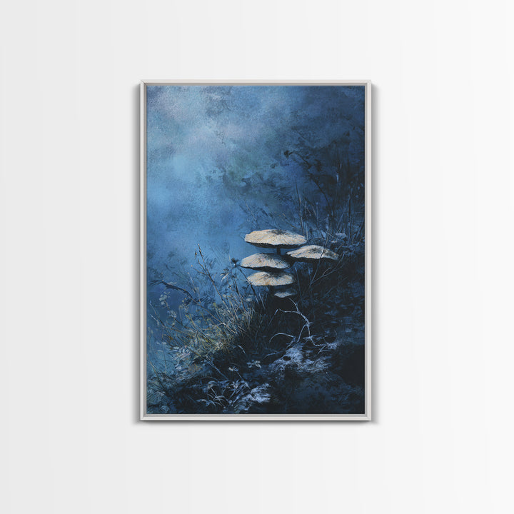 Mushroom Cluster in Enchanted Woodland Canvas Print, Nature Art, Gallery Decor, Living Room Decor, Fine Art, Nature, NAT-2x3-15