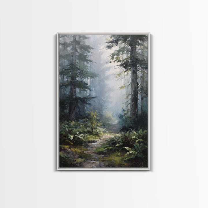 Sunlit Forest Path Canvas Print, Nature Art, Living Room Decor, Fine Art, Nature, Ocean Art, Bird Wall Art, Nature Wall Art, NAT-2x3-57