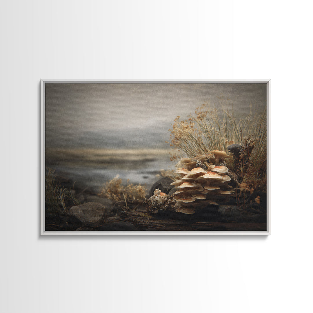 Mushroom Cluster in Enchanted Woodland Canvas Print, Nature Art, Mountain Wall Art, Living Room Decor, Fine Art, Nature, NAT-3x2-11