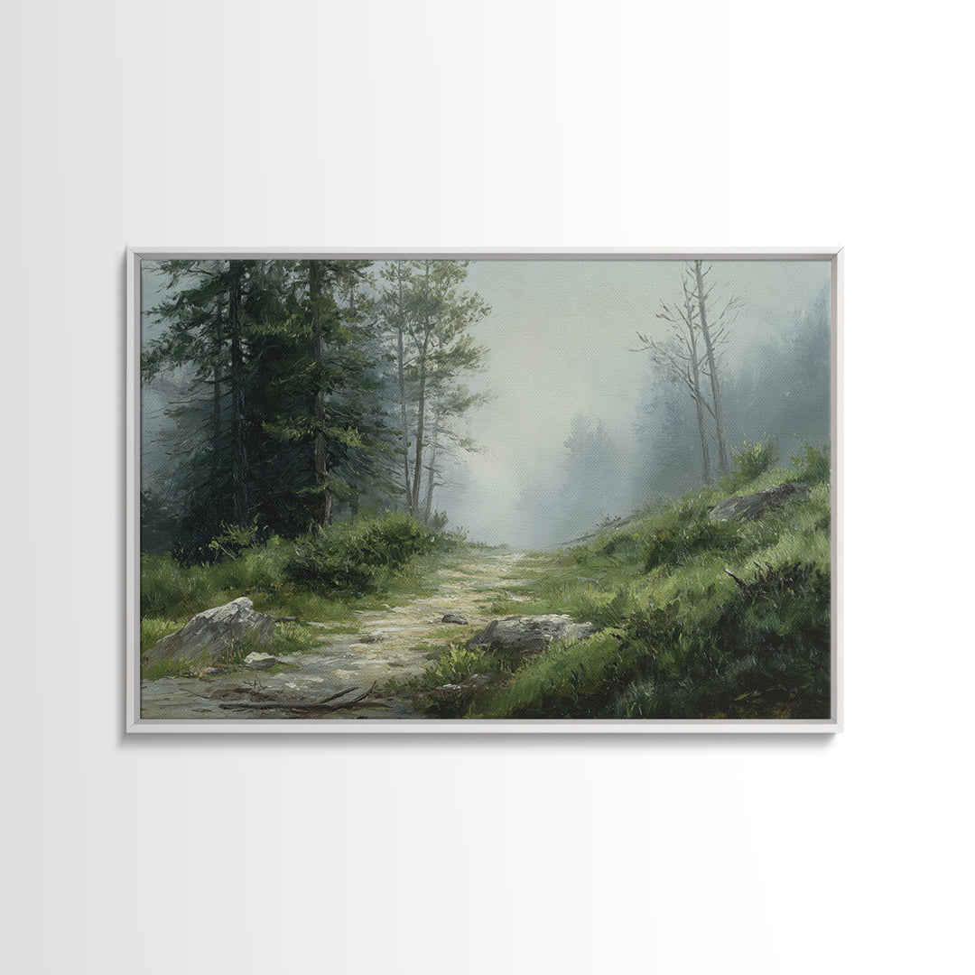 Sunlit Forest Path Canvas Print, Nature Art, Digital Download Art, Living Room Decor, Fine Art, Nature, Luxury Decor, NAT-3x2-29