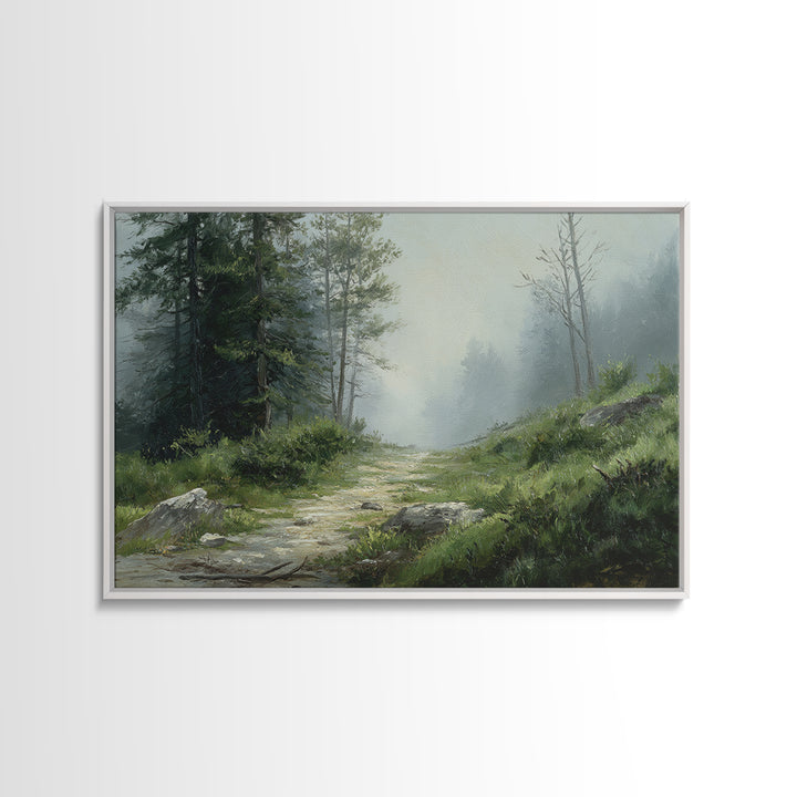 Sunlit Forest Path Canvas Print, Nature Art, Digital Download Art, Living Room Decor, Fine Art, Nature, Luxury Decor, NAT-3x2-29