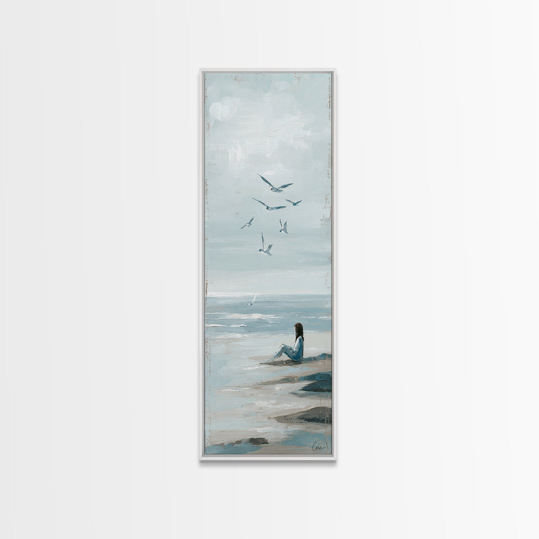 Sailor Tattoo Swallow and Anchor Canvas Print, Nautical Art, Beach Decor, Coastal Decor, Fine Art, Harbor, Statement Artwork, NAU-1x3-59