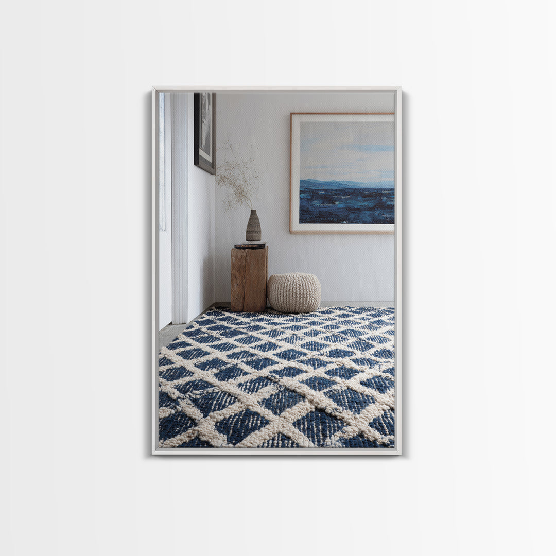 Knotted Rope Pattern Framed Canvas Print, Nautical Art, Large Wall Art, Coastal Decor, Abstract Art, Harbor, Coastal Art, NAU-2x3-17
