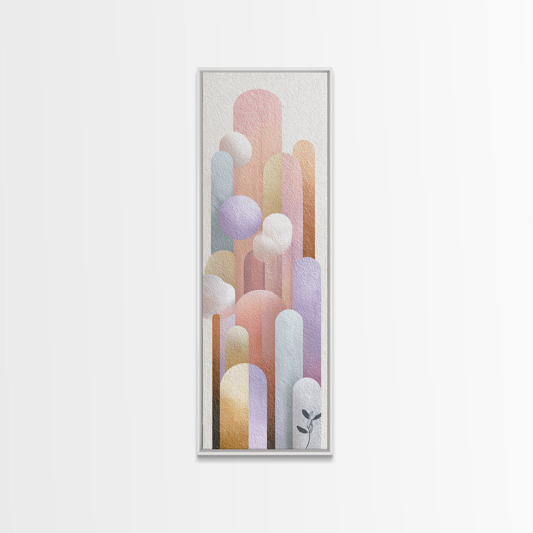 Neutral Boho Sun and Arch Shapes Canvas Print, Nursery Decor, Nursery Art, Abstract Art, Nursery, Kids Wall Art, NDE-1x3-23