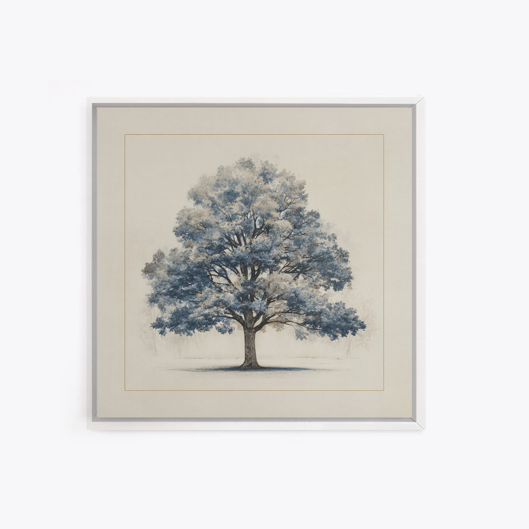 Ink Wash Tree Symbolizing Stability Canvas Print, Office Art, Living Room Decor, Office Decor, Fine Art, Focus, Fine Art Print, OFF-1x1-14