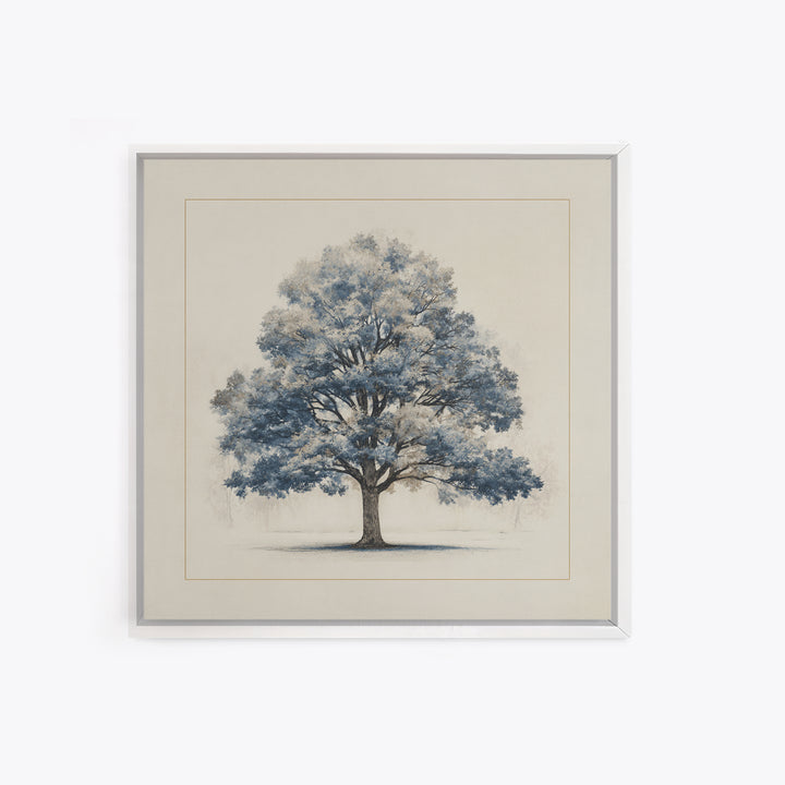 Ink Wash Tree Symbolizing Stability Canvas Print, Office Art, Living Room Decor, Office Decor, Fine Art, Focus, Fine Art Print, OFF-1x1-14