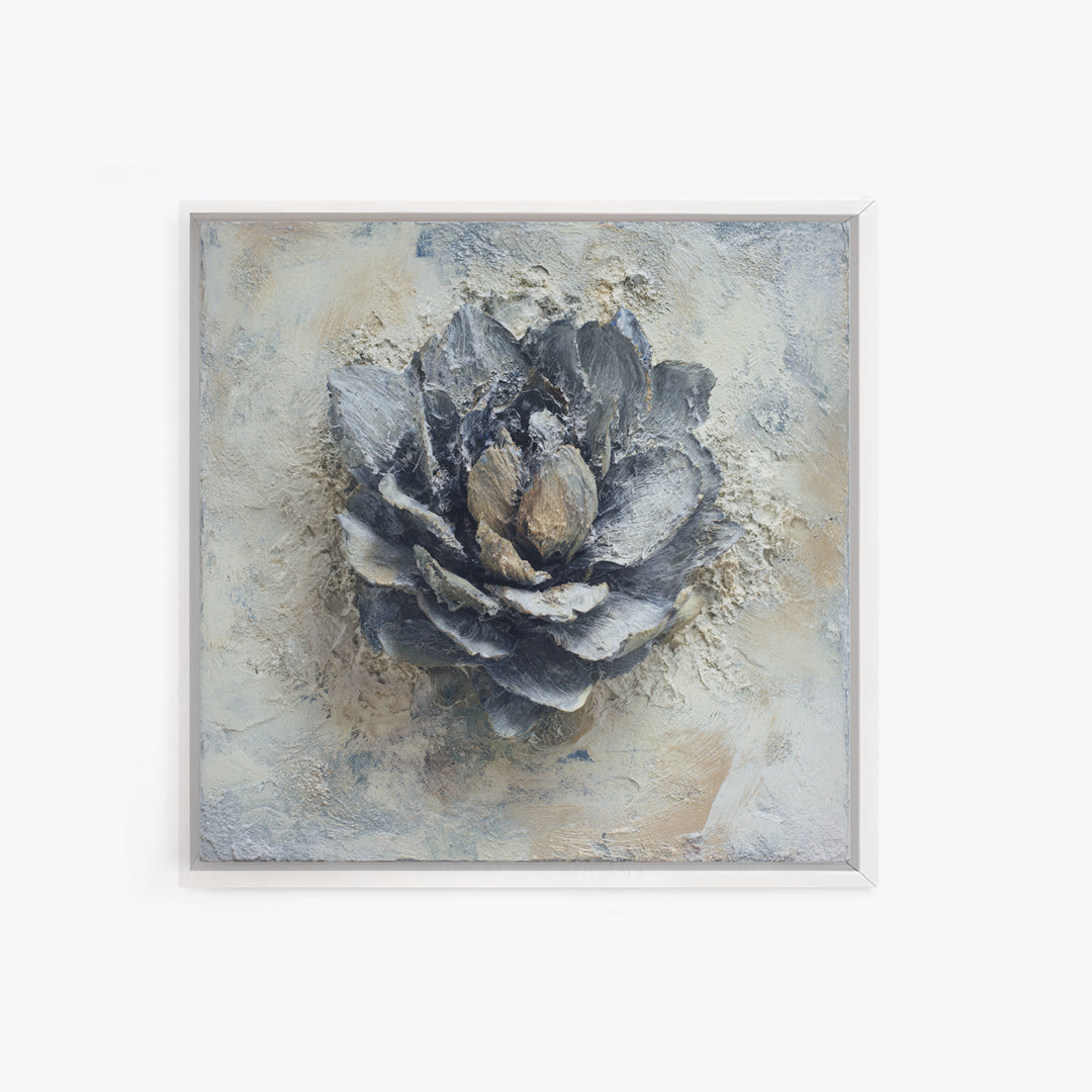 Desk Plant Botanical Closeup Framed Canvas Print, Office Art, Abstract Art, Office Decor, Fine Art, Focus, Downloadable Prints, OFF-1x1-16