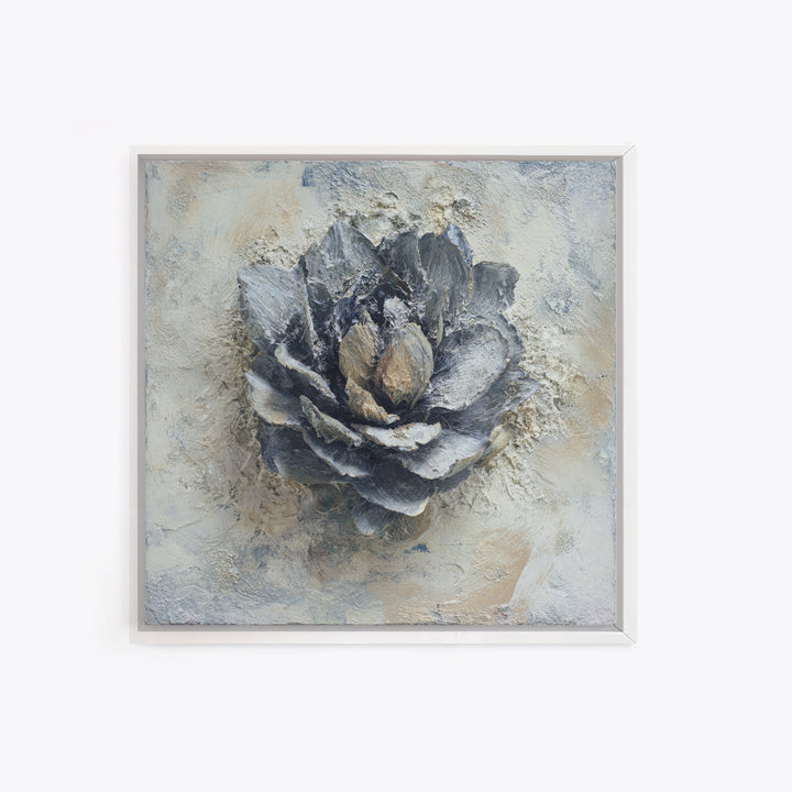 Desk Plant Botanical Closeup Framed Canvas Print, Office Art, Abstract Art, Office Decor, Fine Art, Focus, Downloadable Prints, OFF-1x1-16