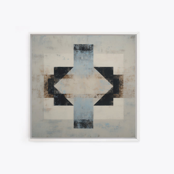 Subtle Motivational Symbol Using Arrows Without Text Framed Canvas Print, Office Art, Trendy Wall Art, Office Decor, Focus, OFF-1x1-63