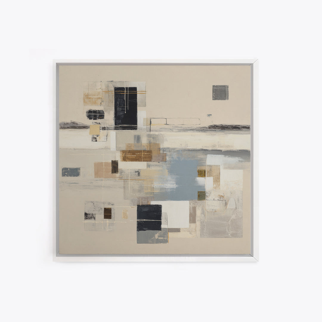 Dignified Neutral Landscape Framed Canvas Print, Office Art, Fine Art Print, Office Decor, Fine Art, Focus, Poster, Wall Decor, OFF-1x1-79