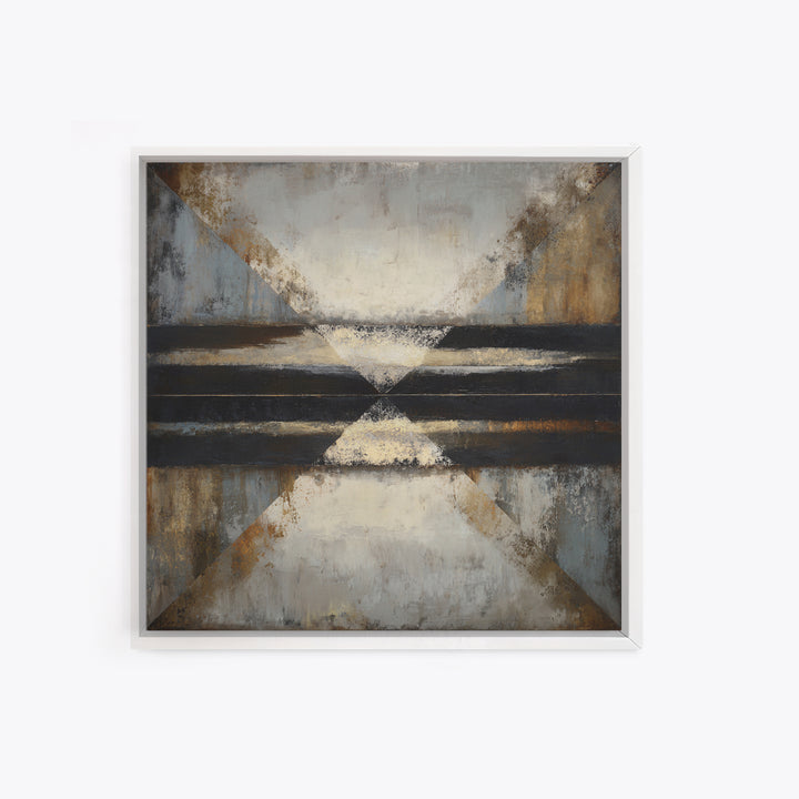 Monochrome Bridge Structure Canvas Print, Office Art, Neutral Decor, Office Decor, Fine Art, Focus, Wall Art, Home Decor, OFF-1x1-82