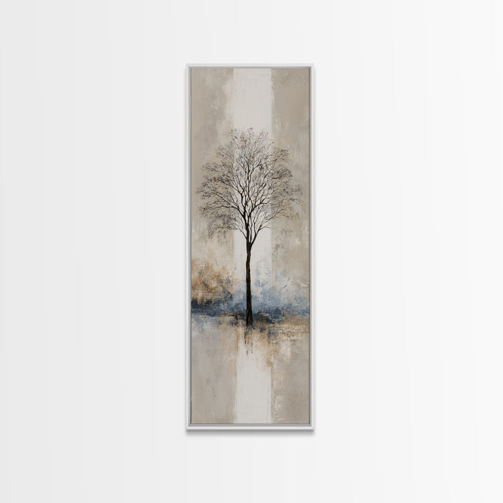 Ink Wash Tree Symbolizing Stability Canvas Print, Office Art, Dopamine Decor, Office Decor, Fine Art, Focus, Boho Decor, OFF-1x3-26