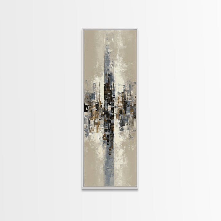 Abstract Light Beam Through Dark Shapes Canvas Print, Office Art, Wall Art, Office Decor, Abstract Art, Focus, Boho, Art Deco, OFF-1x3-35