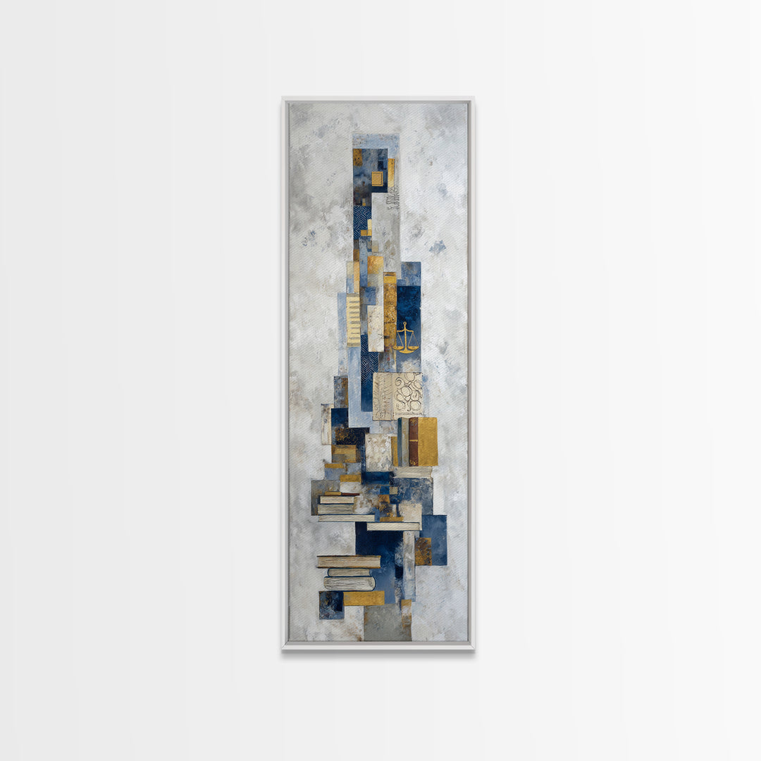 Clean Abstract Geometry Canvas Print, Office Art, Statement Artwork, Office Decor, Fine Art, Focus, Wall Decor, Digital Art, OFF-1x3-37