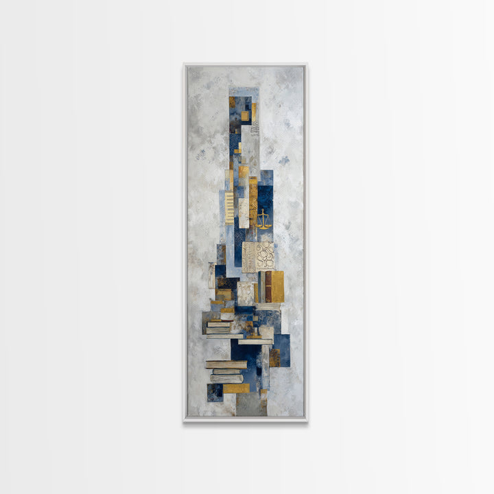 Clean Abstract Geometry Canvas Print, Office Art, Statement Artwork, Office Decor, Fine Art, Focus, Wall Decor, Digital Art, OFF-1x3-37