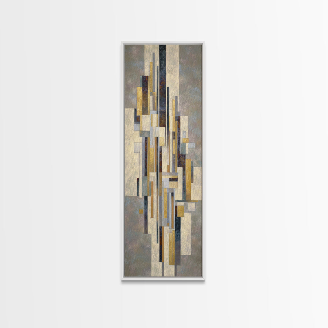 Geometric Labyrinth Pattern Canvas Print, Office Art, Digital Print, Office Decor, Abstract Art, Focus, Gallery Decor, OFF-1x3-6