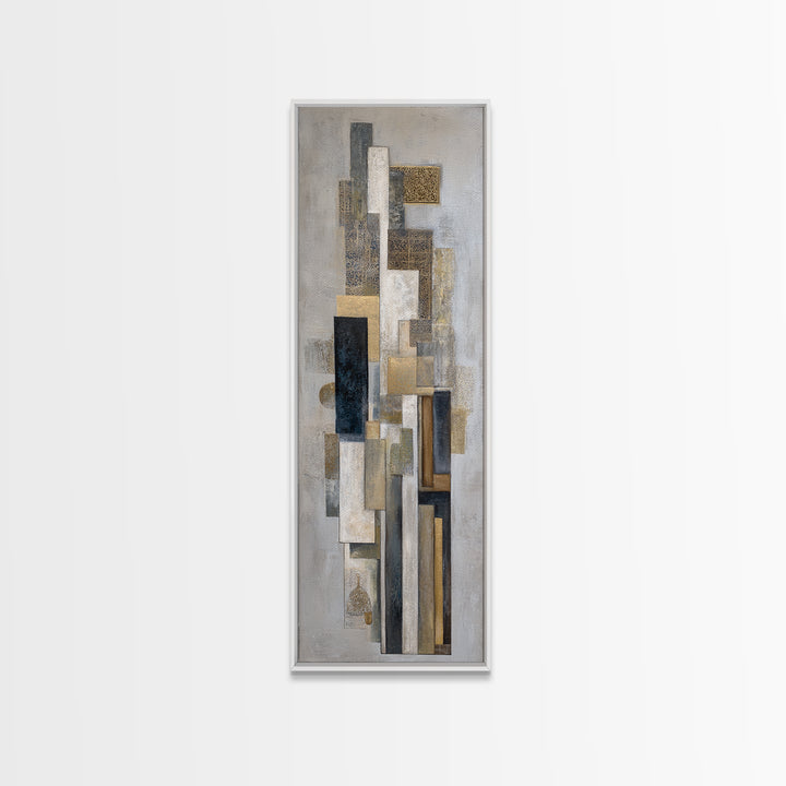 Clean Abstract Geometry Canvas Print, Office Art, Poster, Office Decor, Abstract Art, Focus, Canvas Wall Art, Wall Prints, OFF-1x3-85