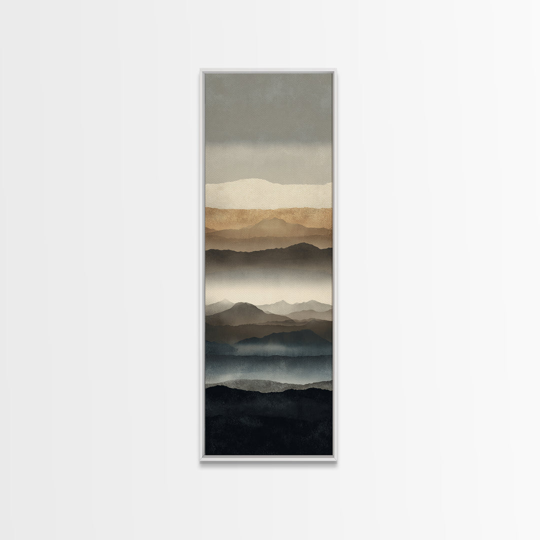 Minimal Mountain Sunrise for Focus Canvas Print, Office Art, Luxury Decor, Office Decor, Fine Art, Focus, Pet Portrait, OFF-1x3-86